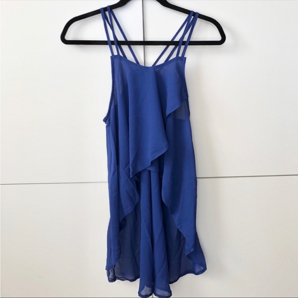 Strappy crepe tank